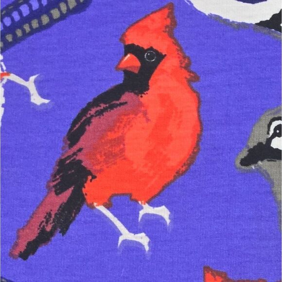 LuLaRoe NEW Red Cardinal Blue Jay Julia Purple Sheath Pencil Dress Bird Print - Picture 2 of 9